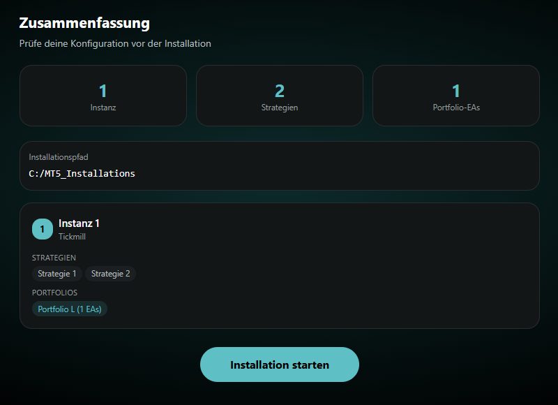 Summary before installation