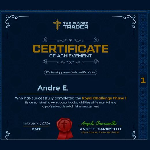 Certificate from another prop firm